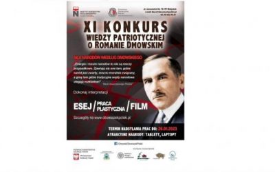 XI konkurs wiedzy patriotycznej o Romanie Dmowskim